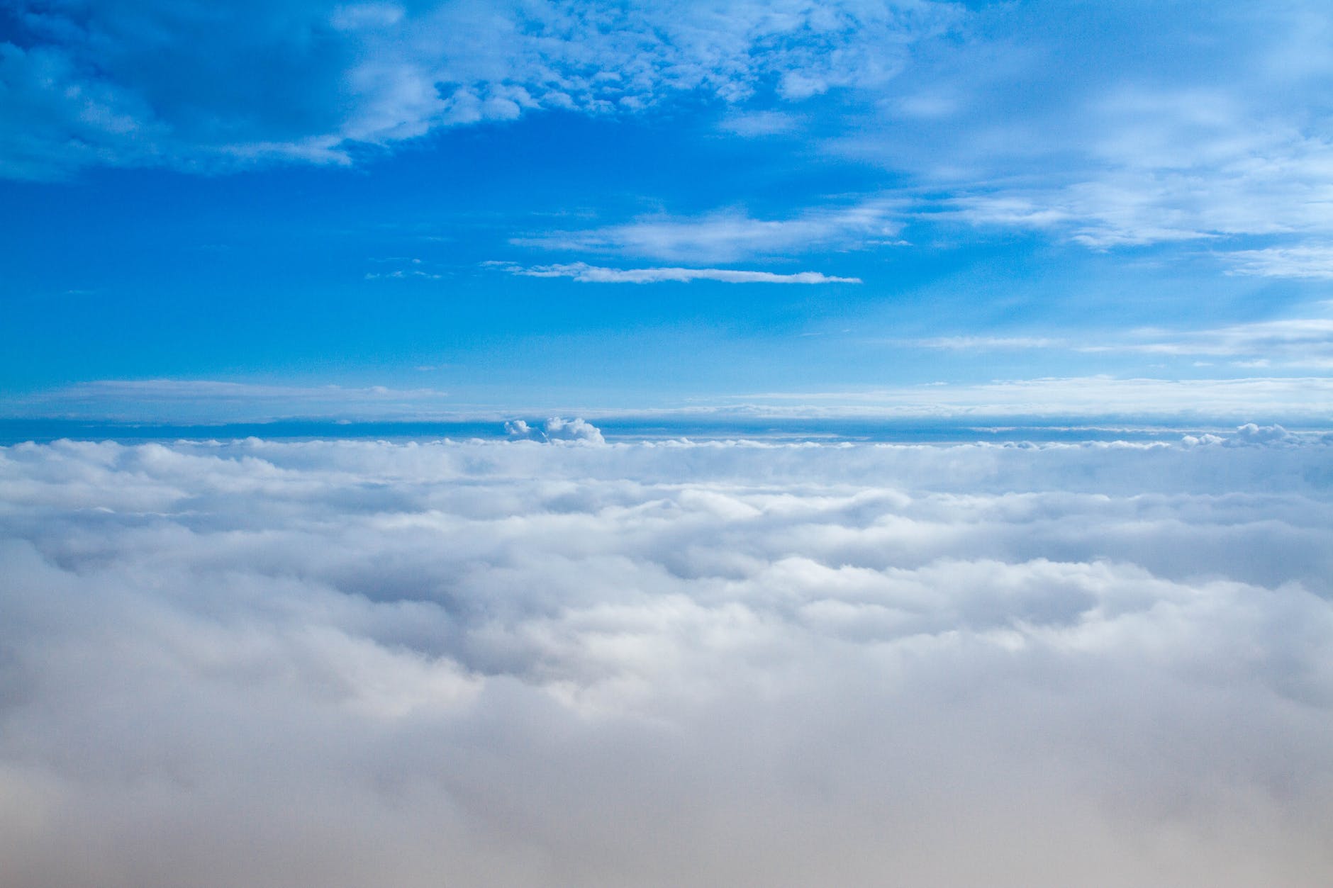 aerial view of clouds